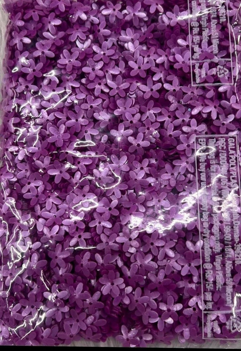 Sana Mega Mart Sequence/Lotus Flower Sequence for Jewellery Making/Bangles/Embroidery/Aari Work/Craft/Mixed Colour of 50gms  - Image 3