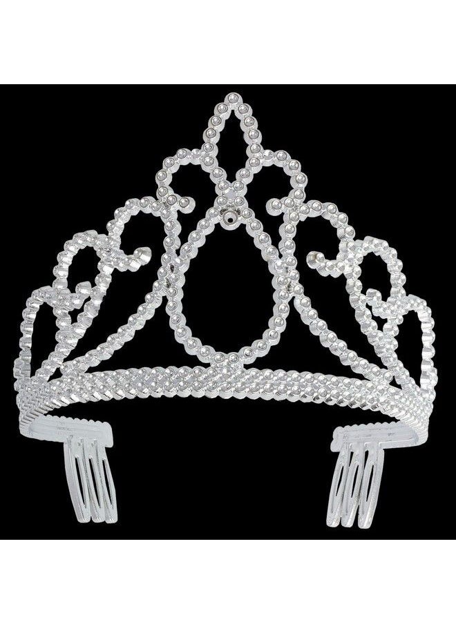 XiangGuanQianYing - Dress Up Crown Princess Tiaras Party Tiaras Silver 12 Pack - Image 1