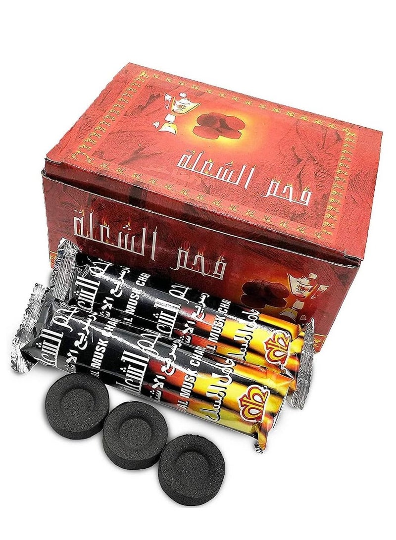 Premium Bakhoor Coal Shola Charcoal Musk Tablets Black 300 Pieces - Image 3