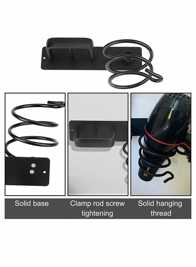 Y&D Hair Dryer Holder Wall Mount Aluminum Blow Organizer with Straightener Storage Stand Rack Care Styling Tools Hanger for Bathroom Bedroom - Image 5