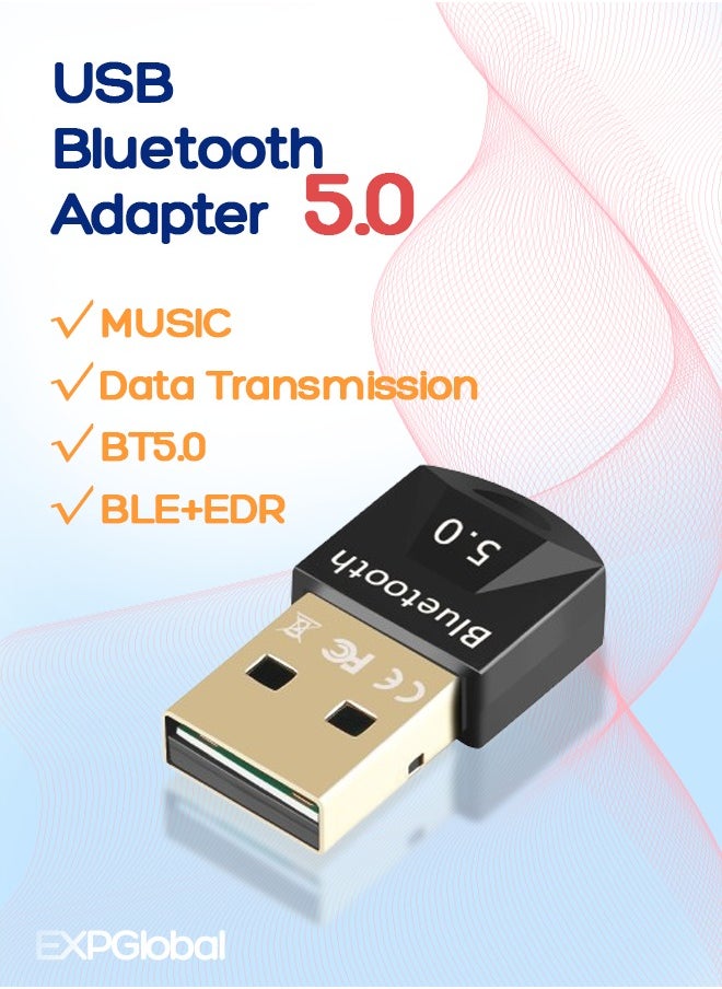 EXPGlobal - USB Receiver for Bluetooth Keyboard Mouse,Bluetooth USB,Keyboard Dongle Replacement,Unifying Receiver,Realtek Chips,Stable Performance,Support Win10/8/7,for Laptop,Headset,Speakers - Image 1
