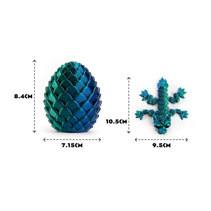 Y&D Vashine 3D Printed Colorful PLA Friendly Joint Moving Dragon Egg Decoration Kids Toys Action Figure Dinosaur Creativity Toi - Image 3