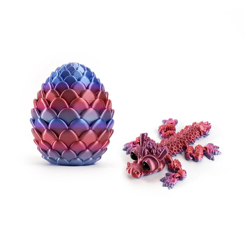 Y&D Vashine 3D Printed Colorful PLA Friendly Joint Moving Dragon Egg Decoration Kids Toys Action Figure Dinosaur Creativity Toi - Image 1