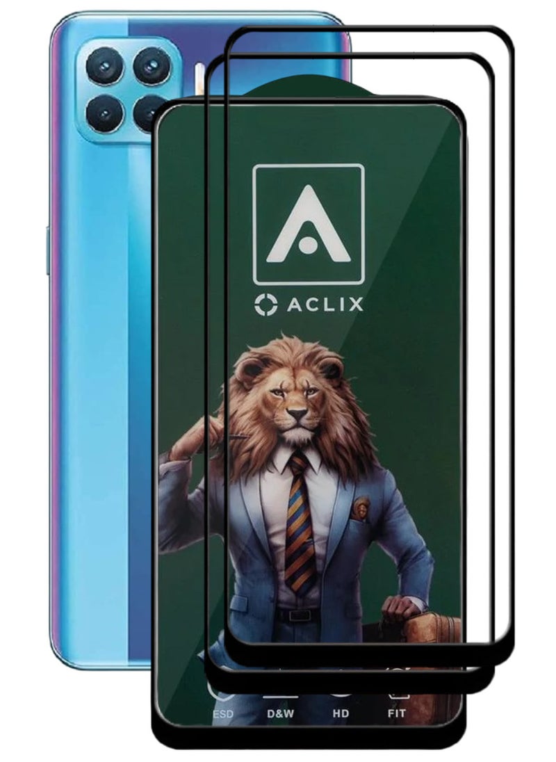 ACLIX 2 Pieces Antistatic ESD Dustproof Premium Quality High Definition Tempered Glass Screen Protector Designed For Oppo A93 - Image 1