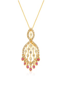 Malabar Gold and Diamonds 22 Carat 916 Purity Yellow Gold Uncut Diamond Pendant EGNFNC291PN5_Y For Women  - Image 2