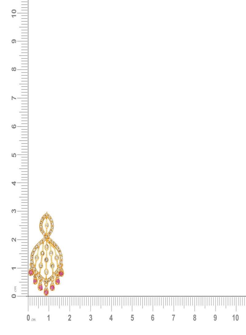 Malabar Gold and Diamonds 22 Carat 916 Purity Yellow Gold Uncut Diamond Pendant EGNFNC291PN5_Y For Women  - Image 5