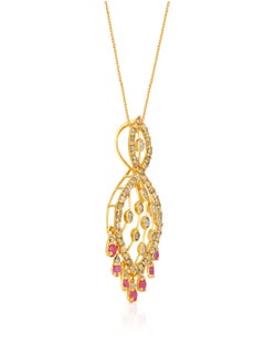 Malabar Gold and Diamonds 22 Carat 916 Purity Yellow Gold Uncut Diamond Pendant EGNFNC291PN5_Y For Women  - Image 3