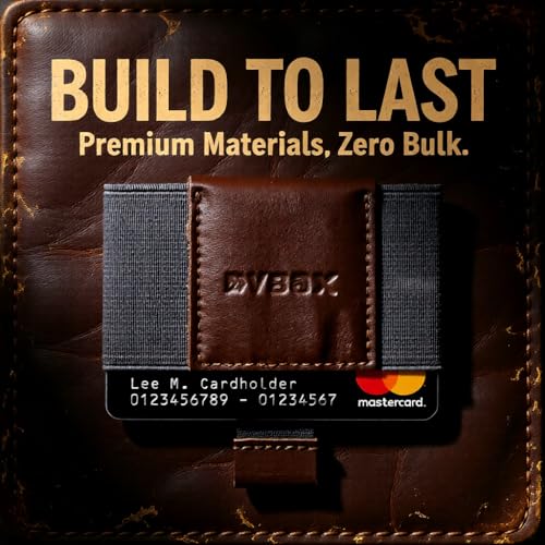 VBAX Elastic Wallet with Pull Tab for Men & Women – Slim Minimalist Front Pocket Leather Card Holder, Compact Stretch Design Fits 8–10 Cards & Cash – Premium Everyday Carry Wallet - Image 3