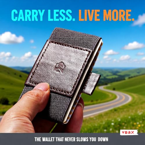 VBAX Elastic Wallet with Pull Tab for Men & Women – Slim Minimalist Front Pocket Leather Card Holder, Compact Stretch Design Fits 8–10 Cards & Cash – Premium Everyday Carry Wallet - Image 5