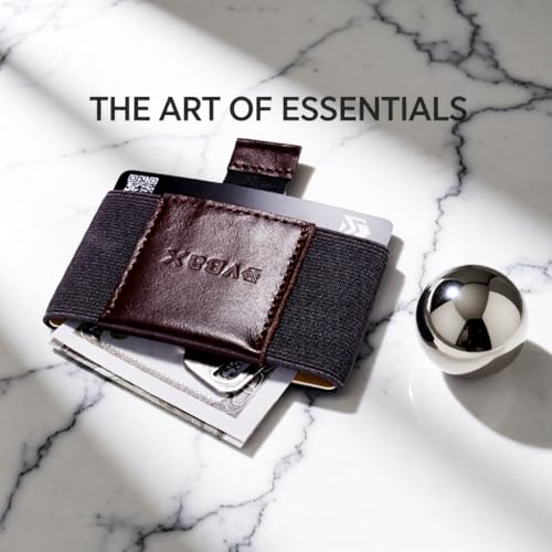 VBAX Elastic Wallet with Pull Tab for Men & Women – Slim Minimalist Front Pocket Leather Card Holder, Compact Stretch Design Fits 8–10 Cards & Cash – Premium Everyday Carry Wallet - Image 2