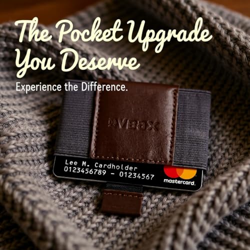 VBAX Elastic Wallet with Pull Tab for Men & Women – Slim Minimalist Front Pocket Leather Card Holder, Compact Stretch Design Fits 8–10 Cards & Cash – Premium Everyday Carry Wallet - Image 4