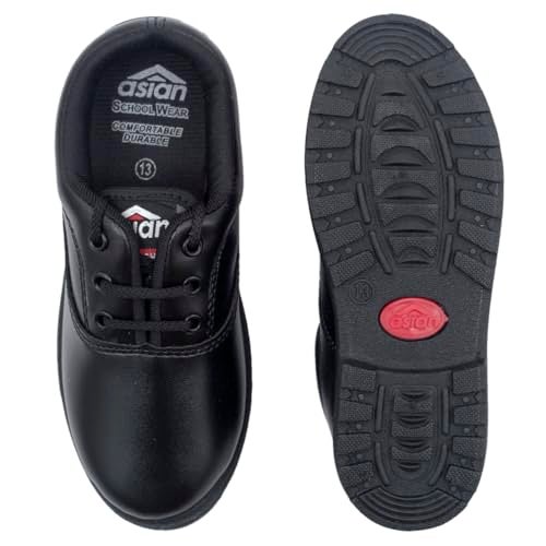 ASIAN Boy's School Shoes with Laces Black - Image 4