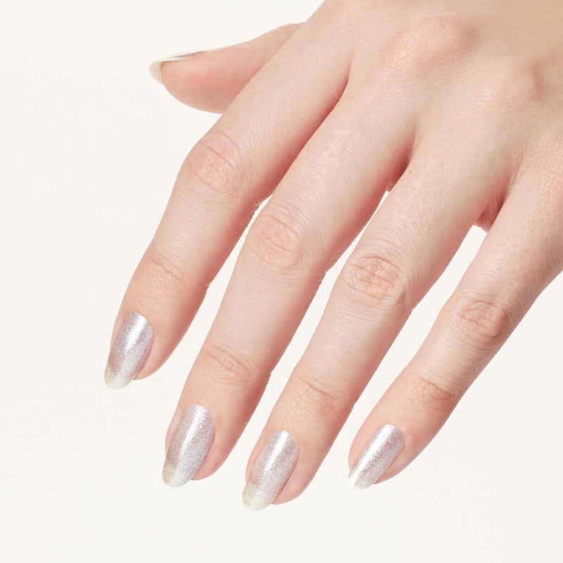 OPI Nail Lacquer OPI Nails the Runway | Opaque Muted Gray Shimmer Chip Resistant Nail Polish | Muse of Milan Collection - Image 4