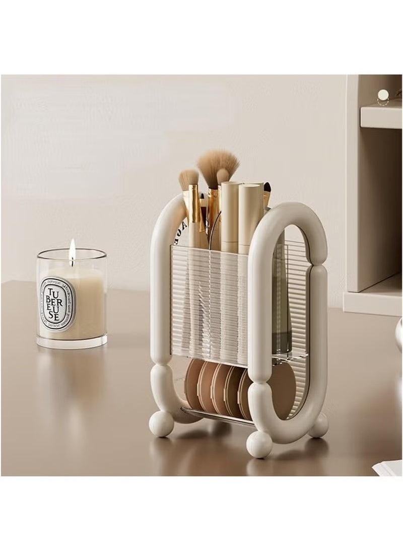 Beauenty Makeup Brush Holder Cosmetic Tool Storage Makeup Brush Organizer for Powder Puff Brush Eyeliner Bathroom Counter Dresser Bedroom Storage (Black) - Image 4