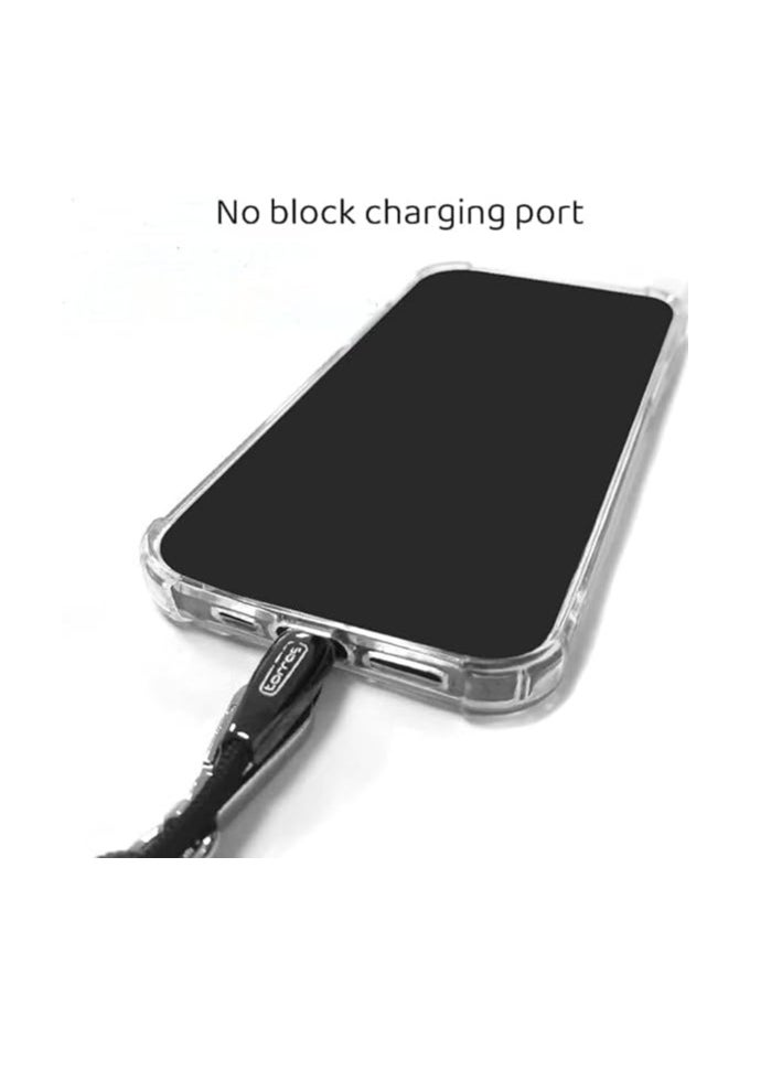 Showday Phone Lanyard, Neck Strap and Wrist Tether Key Chain Holder Universal for Phone Case (Black and Green)  - Image 2