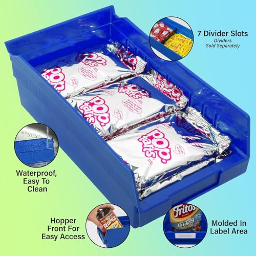 Akro-Mils 30130 Plastic Shelf Bins, Heavy Duty Storage Bins for Garage, Closet, and Drawer Organization, 12-Inch x 6-1/2-Inch x 4-Inch, Yellow, 12-Pack - Image 5