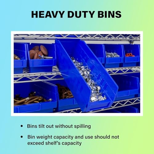 Akro-Mils 30130 Plastic Shelf Bins, Heavy Duty Storage Bins for Garage, Closet, and Drawer Organization, 12-Inch x 6-1/2-Inch x 4-Inch, Yellow, 12-Pack - Image 4