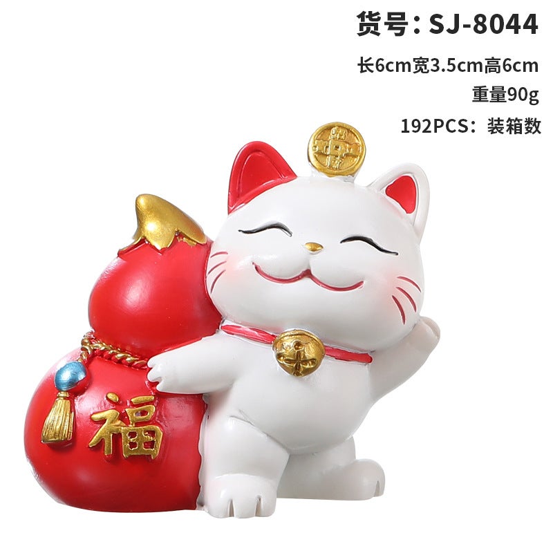 Creative Resin Cat Figurine Home Decor Fluke Kitten 
