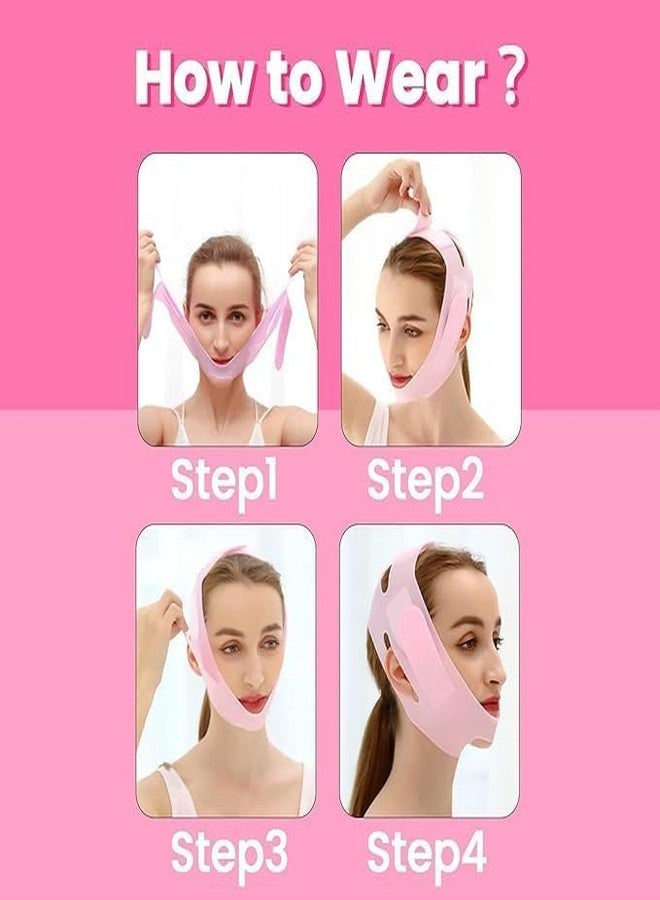 click2shop Silicone V Face Mask - Facial Slimming Bandage for Cheek & Chin | Double Chin Reducer Belt for Skin Tightening | Unisex Face Lift Up Band for Women & Men (Pack of 1) - Image 3