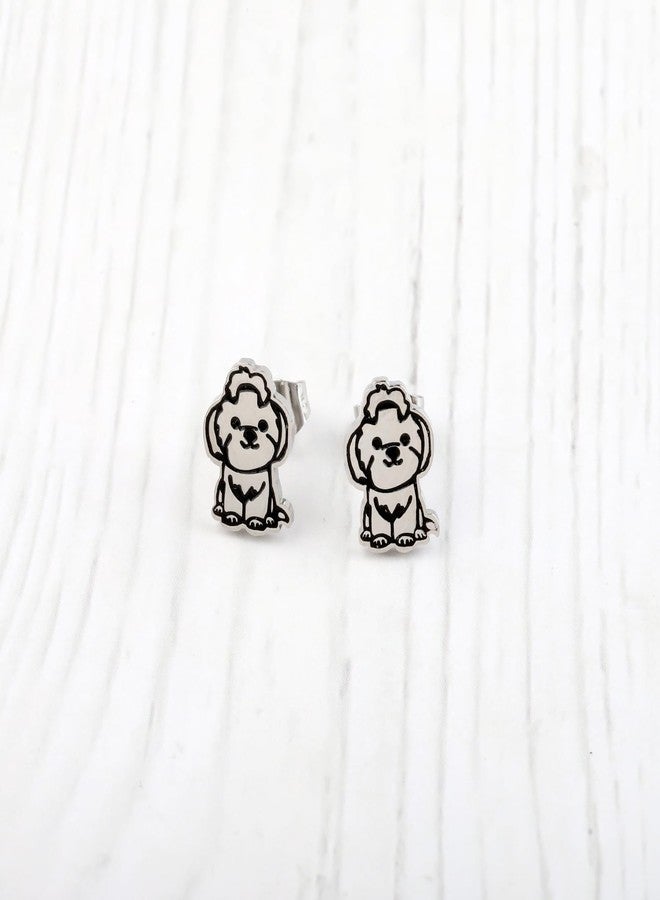 AKTAP Shih Tzu Dog Stud Earrings Shih Tzu Gifts Shih Tzu Jewelry for Dog Mom Shih Tzu Lover Gift (Shih Tzu Dog Earrings) - Image 5