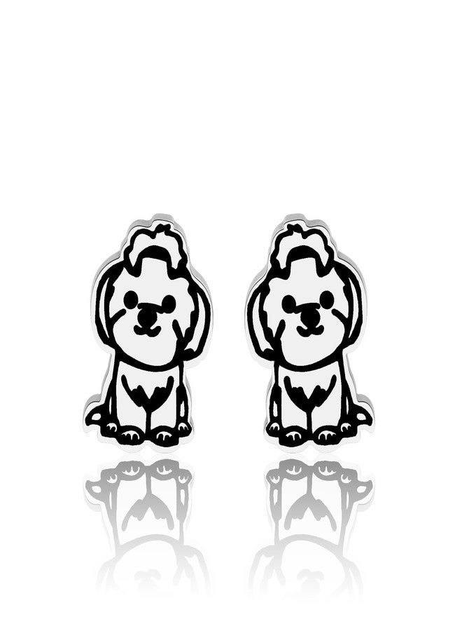 AKTAP Shih Tzu Dog Stud Earrings Shih Tzu Gifts Shih Tzu Jewelry for Dog Mom Shih Tzu Lover Gift (Shih Tzu Dog Earrings) - Image 1