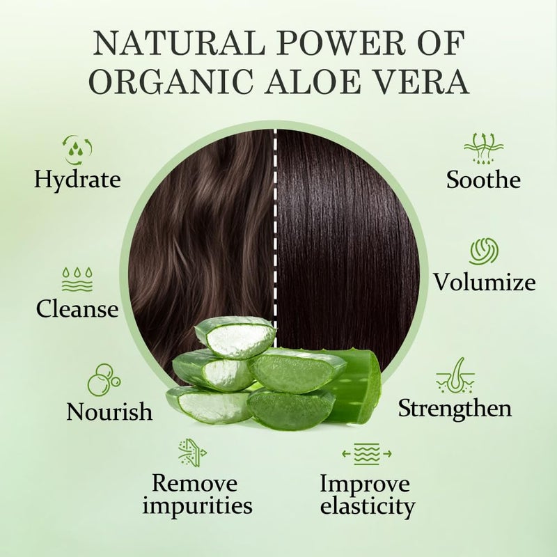 Aloderma Aloe Nourishing Hair Conditioner Made with Fresh Organic Aloe Vera for Dry, Damaged Hair - Deeply Hydrates and Nourishes Hair and Scalp, Leaving it Soft & Refreshed - Crambe Seed Oil - 16oz - Image 4