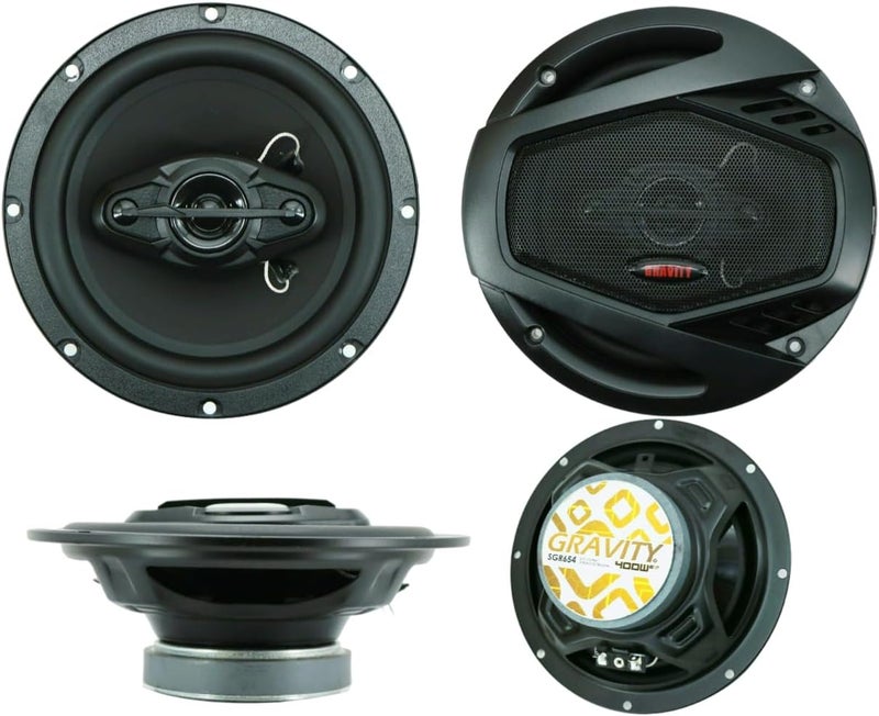 Gravity 4X GR-1686H 6.5-Inch 2-Way Coaxial Car Audio Speakers - 460 Watts Peak Power - Image 1