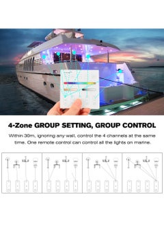 SYOSI Wireless 2.4G RF 4 Zones RGB RGBW RGBCCT Wall Mounted Smart Panel Remote, with S1 LED Controller, RGBW/RGB/CCT/Dimming 4 Channel, 4-Zone Group Control, 360° 99ft Wireless Control Distance  - Image 4