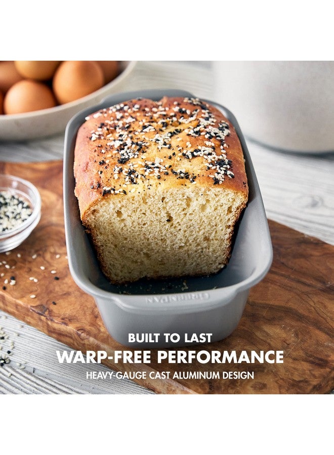 GreenPan Premiere Ovenware Healthy Ceramic Nonstick 1 lb. Loaf Baking Pan, PFOA & PFAS-Free, Warp-Free Bakeware, Durable Quick Heating Baking Tray, Oven and Broiler Safe to 600F, Dishwasher Safe, Gray - Image 3
