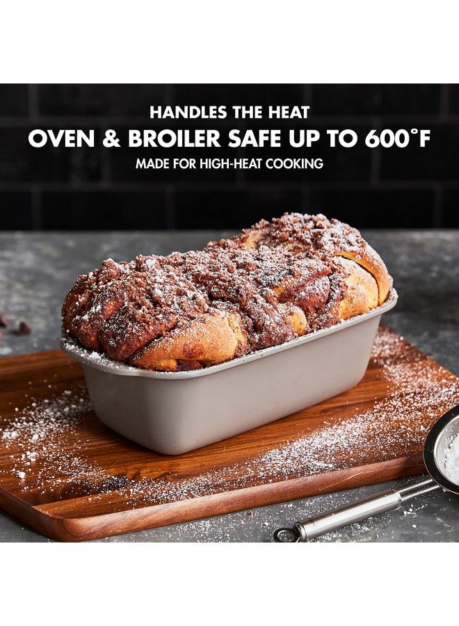 GreenPan Premiere Ovenware Healthy Ceramic Nonstick 1 lb. Loaf Baking Pan, PFOA & PFAS-Free, Warp-Free Bakeware, Durable Quick Heating Baking Tray, Oven and Broiler Safe to 600F, Dishwasher Safe, Gray - Image 4