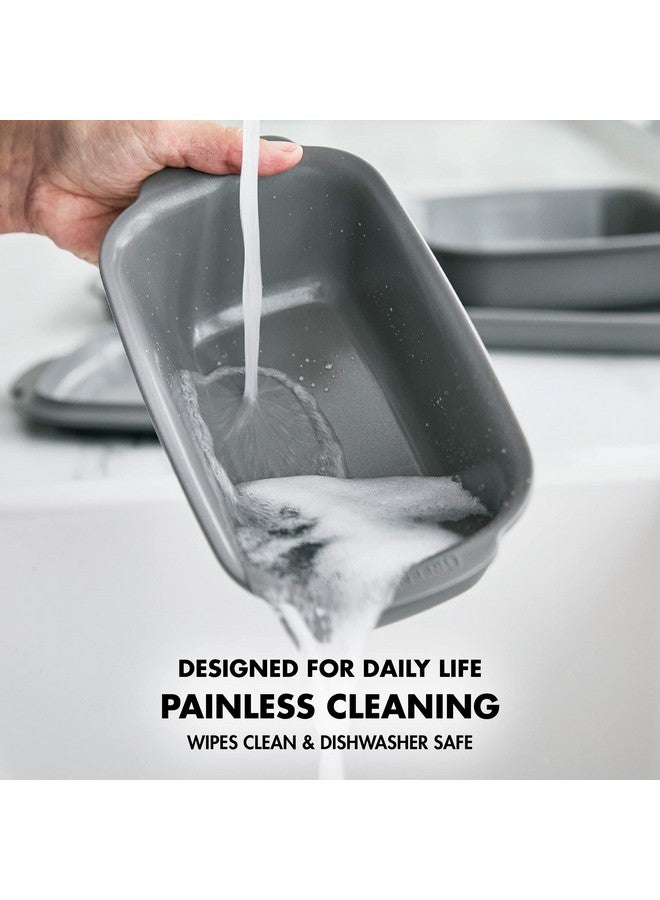 GreenPan Premiere Ovenware Healthy Ceramic Nonstick 1 lb. Loaf Baking Pan, PFOA & PFAS-Free, Warp-Free Bakeware, Durable Quick Heating Baking Tray, Oven and Broiler Safe to 600F, Dishwasher Safe, Gray - Image 5