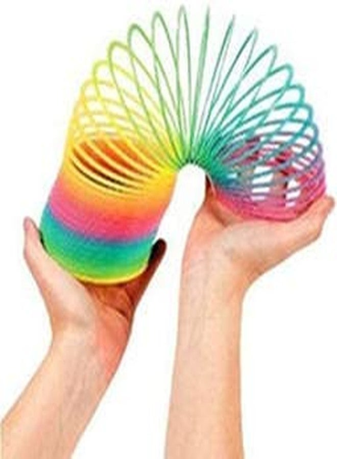 YOOKO Magic Rainbow Spring Bouncy Expandable Slinky Toy for Kids Birthday Return Gifts - Multicolor (Rainbow Spring) Pack of 1 - Image 1