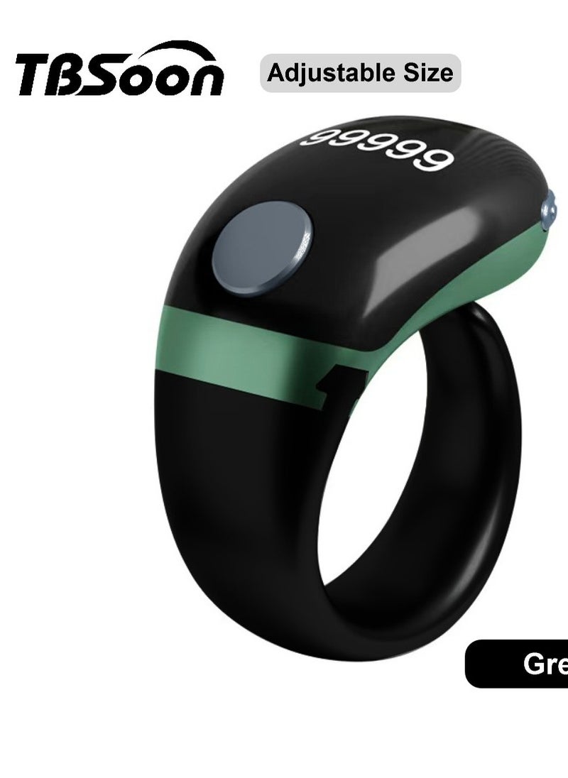 TBSoon Lightweight Prayer Smart Ring, Lucky Ring, Tasbih Counter, Large Battery, OLED Display,Digital Watch Ring,Tasbeeh Beads Ring,Electronic rosary,Forgiveness Ring, Ramadan Gift,Eid al-Fitr,Daily Wear & Gift Giving,for Man & Women,TBSoon iQIBLA Zikr Ring  - Image 1