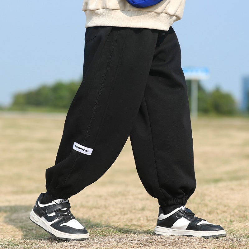 Boys' Sports Pants Medium And Large Children Handsome Casual Sweatpants Boys' Fashionable All-Matching Autumn Pants - Image 4