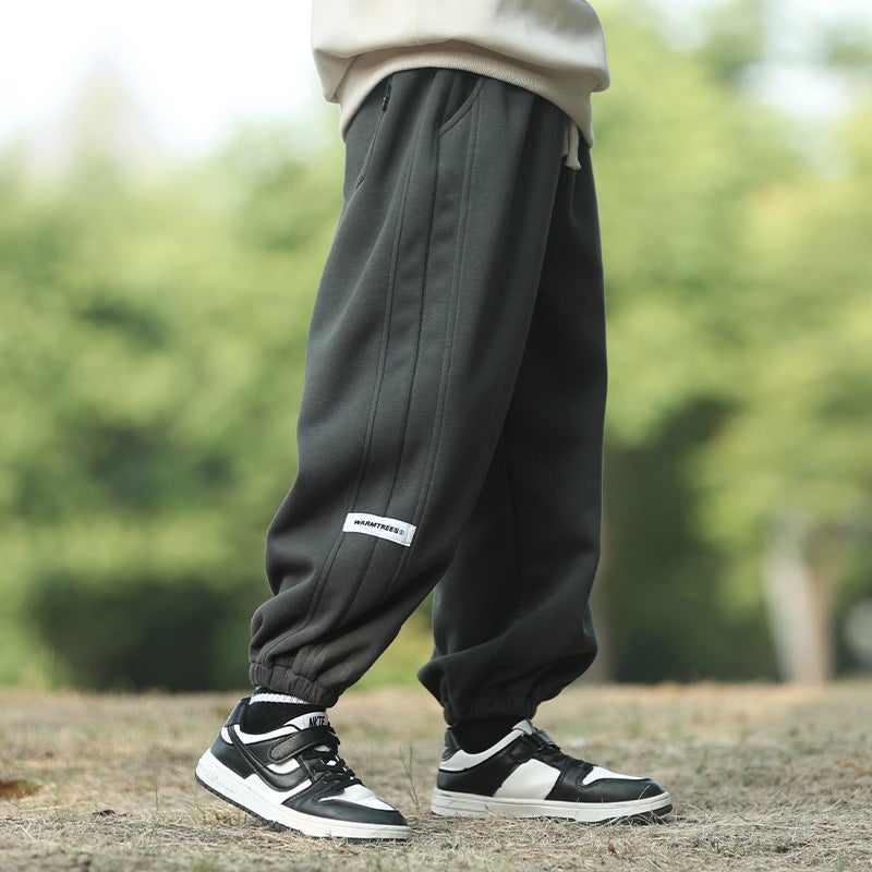 Boys' Sports Pants Medium And Large Children Handsome Casual Sweatpants Boys' Fashionable All-Matching Autumn Pants - Image 1