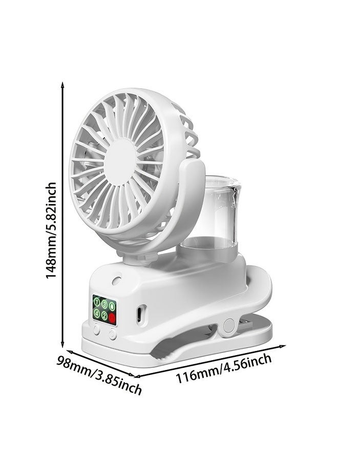 وايينيي مروحة + مرطب ثنائي الوظائف بUSB | مبرد هواء مكتبي محمول - 4 سرعات + مستويين للرطوبة + صامت 360° للمكاتب/الغرف/المهاجع (بطارية ليثيوم - تبريد هادئ - للأماكن المغلقة فقط - تصميم عصري) - Image 5