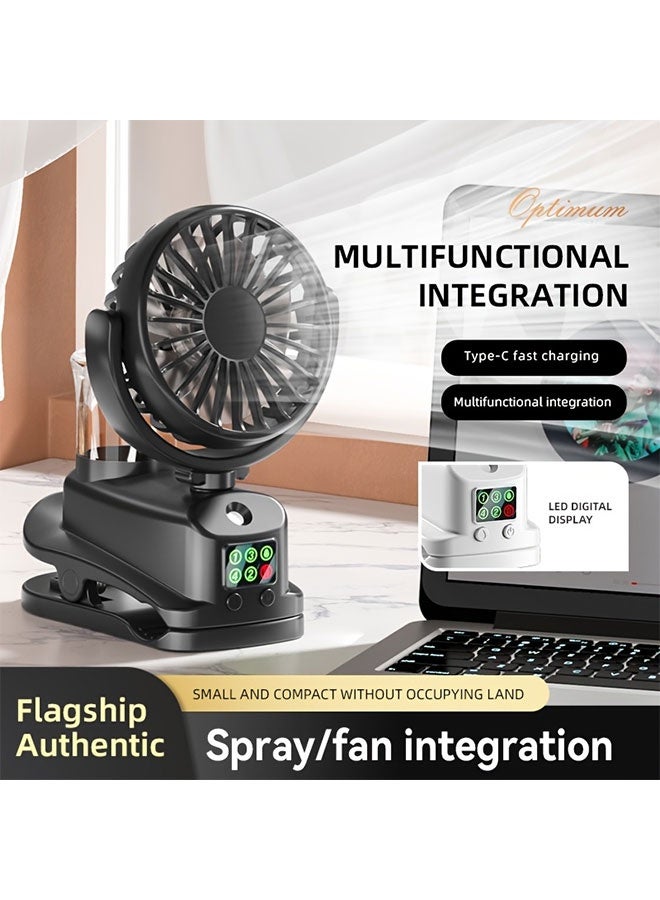 وايينيي مروحة + مرطب ثنائي الوظائف بUSB | مبرد هواء مكتبي محمول - 4 سرعات + مستويين للرطوبة + صامت 360° للمكاتب/الغرف/المهاجع (بطارية ليثيوم - تبريد هادئ - للأماكن المغلقة فقط - تصميم عصري) - Image 2
