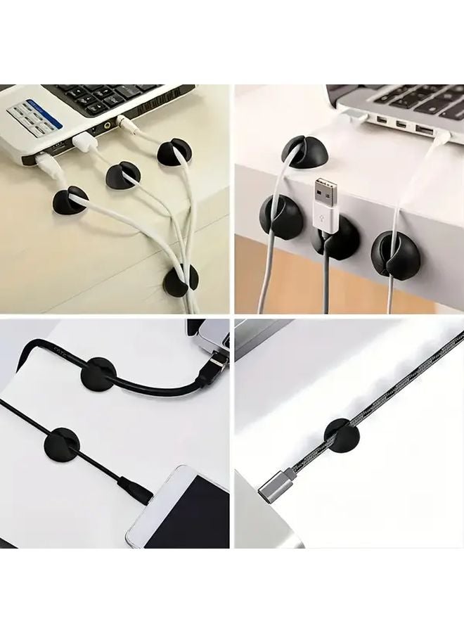 8pcs White Cable Clips Heavy Duty Cord Organizers With Strong Adhesive For Desk Drawer Car Wall - Image 5