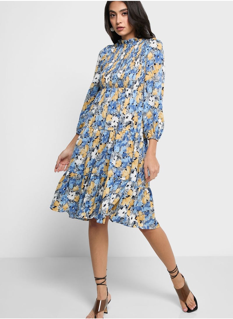 ELLA - Floral Print Dress - Image 1