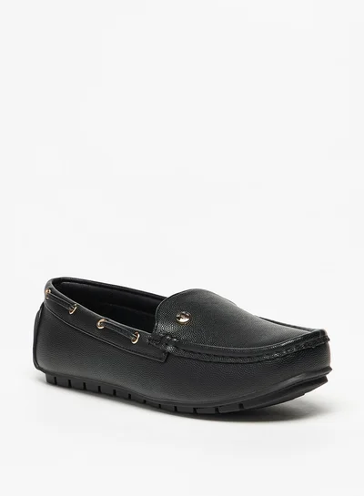 Flora Bella By Shoexpress Solid Slip-On Loafers