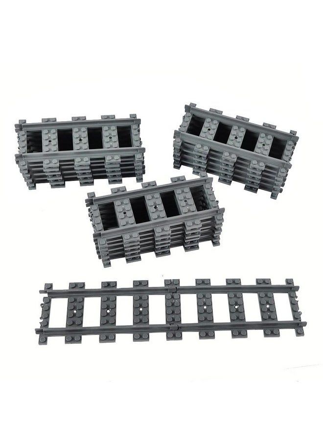 SPRITE WORLD City Train Track Set Straight Tracks Road Building Toy Compatible with Major Brands (18pcs Straight)  - Image 1