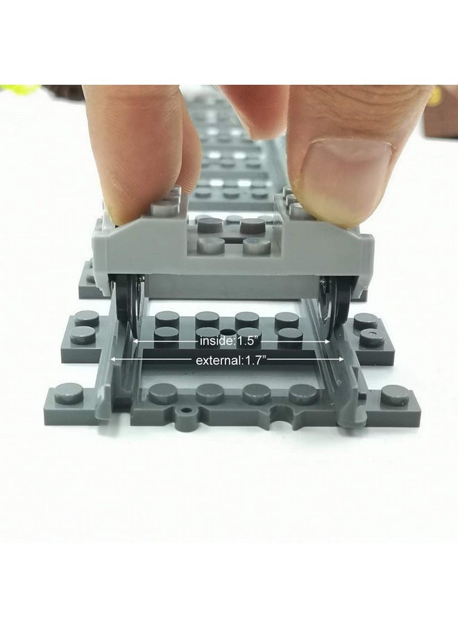 SPRITE WORLD City Train Track Set Straight Tracks Road Building Toy Compatible with Major Brands (18pcs Straight)  - Image 5