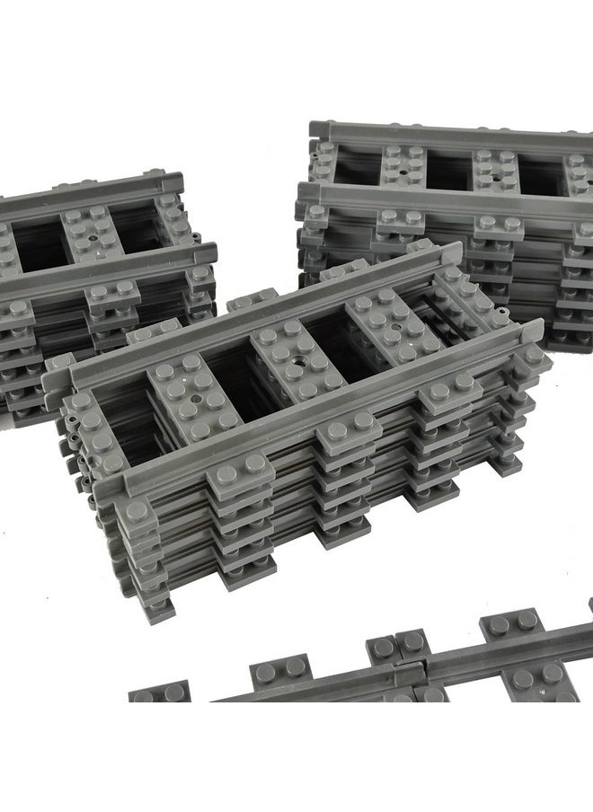 SPRITE WORLD City Train Track Set Straight Tracks Road Building Toy Compatible with Major Brands (18pcs Straight)  - Image 2