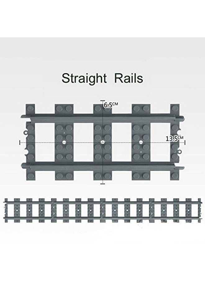 SPRITE WORLD City Train Track Set Straight Tracks Road Building Toy Compatible with Major Brands (18pcs Straight)  - Image 4