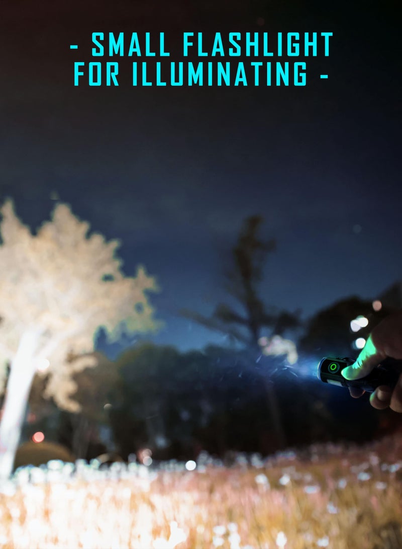 Compact LED Flashlight, 1200 Lumens - Small USB Rechargeable Flashlight with Clip, Mini Pocket EDC with Unique Tail Design - Image 5