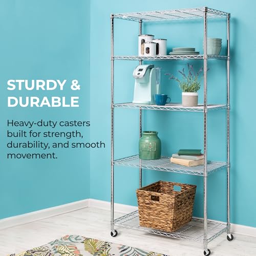 Honey Can Do Honey-Can-Do SHF-01939 4-Inch Caster Roller Wheels for HCD Shelving Unit, Set of Four,Black - Image 4