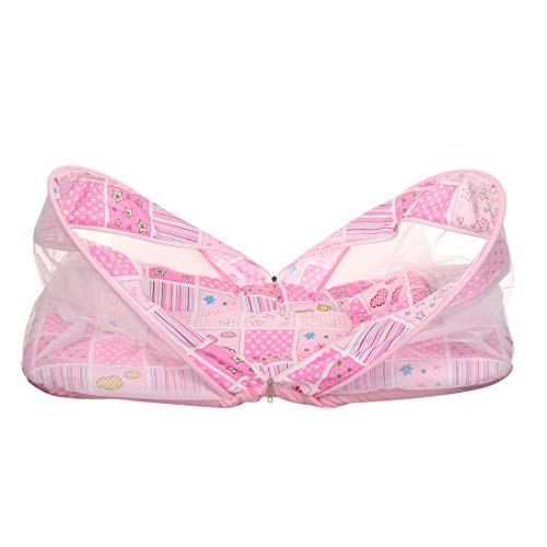 KooKyKooby Baby Mosquito and Insect Protection Net with Bedding (Pink(Star and Dot)) - Image 3