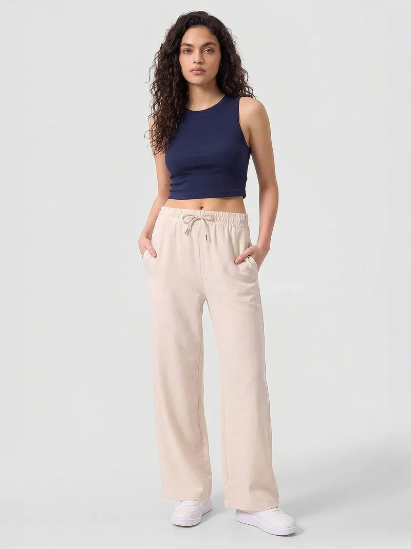 تومي لايف TOMMY Mid Waist Palazzo Pants with Drawstring