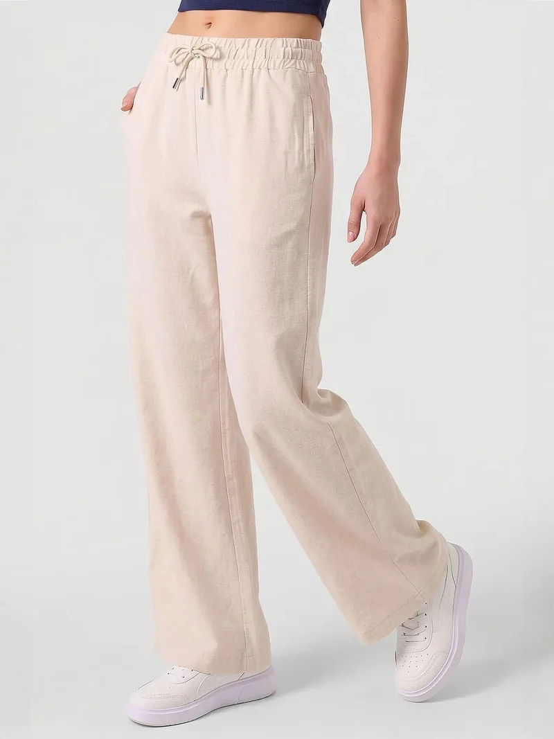 تومي لايف TOMMY Mid Waist Palazzo Pants with Drawstring