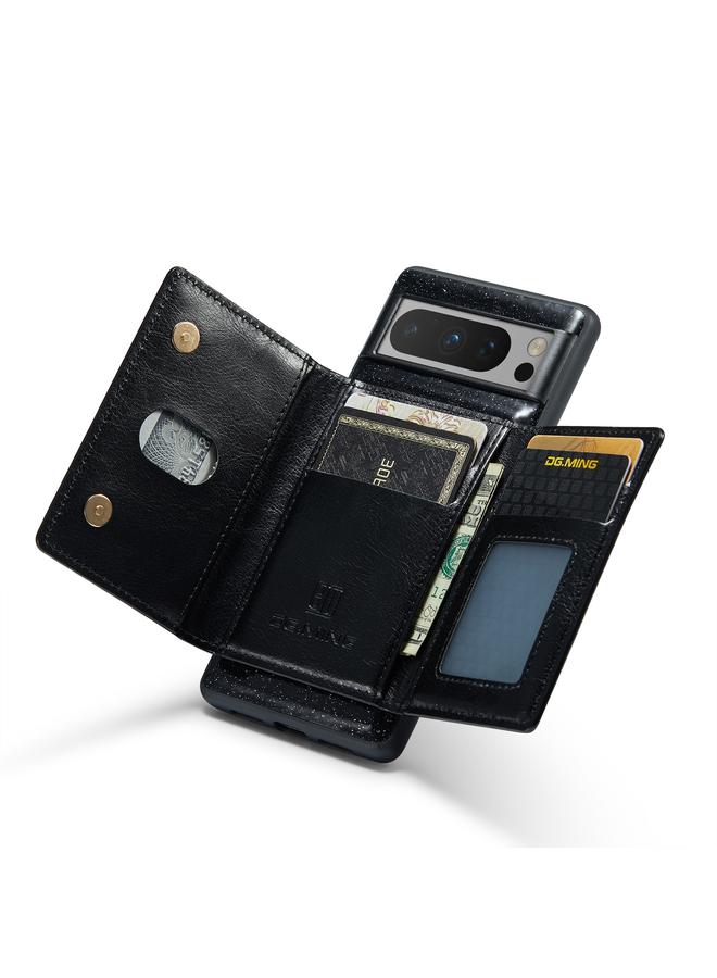 Dg مينغ جراب جلدي لامع بسحاب للبطاقات لهاتف Google Pixel 8 Pro M3 Series - Image 4